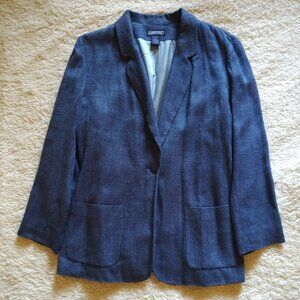 Land's End blue linen blazer